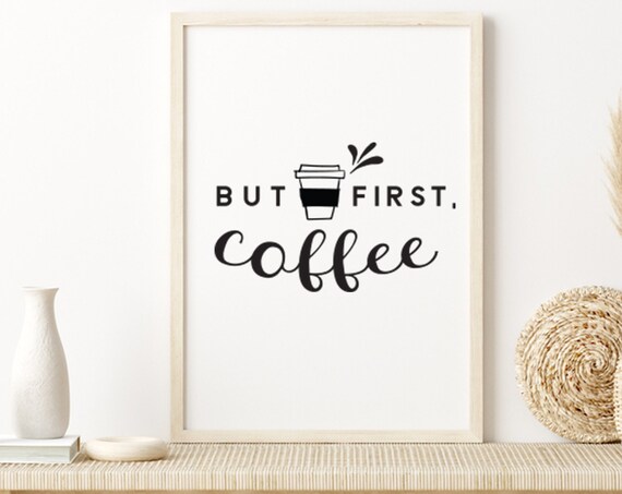 But First Coffee Wooden Sign Farmhouse Sign Farmhouse Style Farmhouse Decor Kitchen Sign Coffee Bar Sign Fixer Upper Style