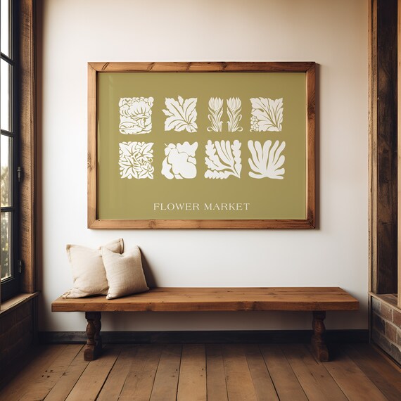 Bohemian Matisse Flower Market Poster Instant