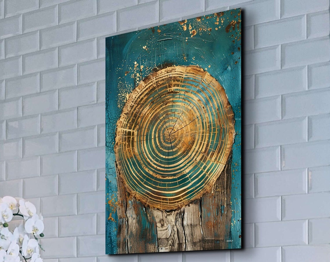 Abstract Tree Ring Nordic Art Print