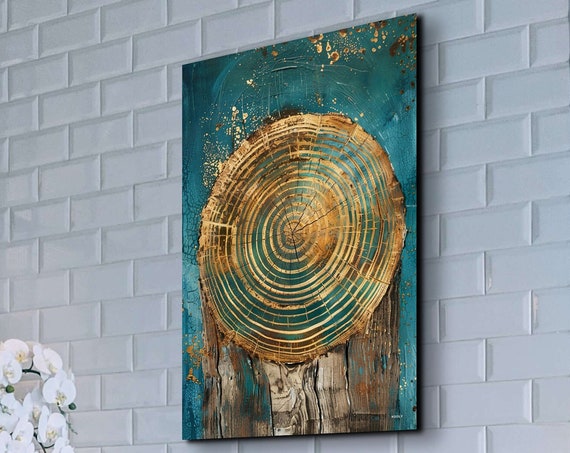 Abstract Tree Ring Nordic Art Print
