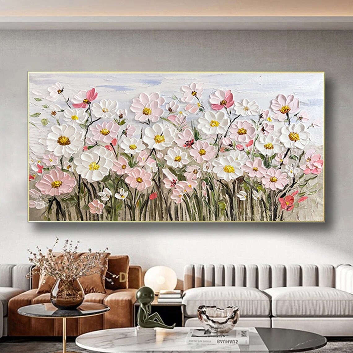 Flower Abstract Acrylic Art Print, Pink Floral Decor - Image 4