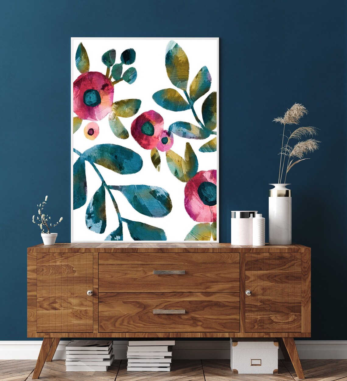 Modern Abstract Floral Botanical Wall Art