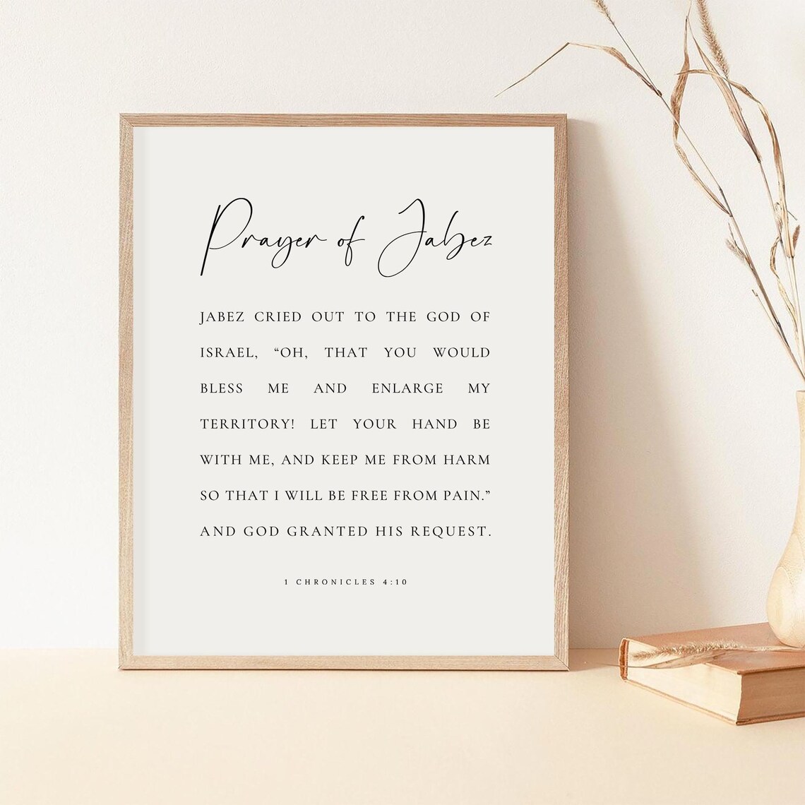 Prayer Of Jabez 1 Chronicles 4:10 Full Text Scripture Poster - Image 2