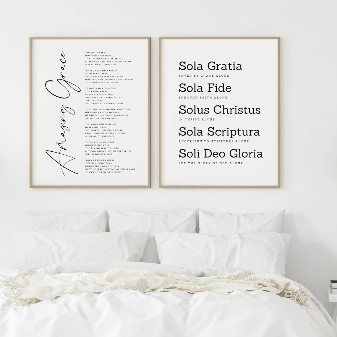 The 5 Solas Christian Scripture Sign, Poster Print - Image 2