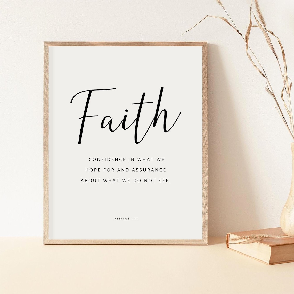 Faith Confidence In What We Hope For Hebrews 11:1 Script Poster - Image 2