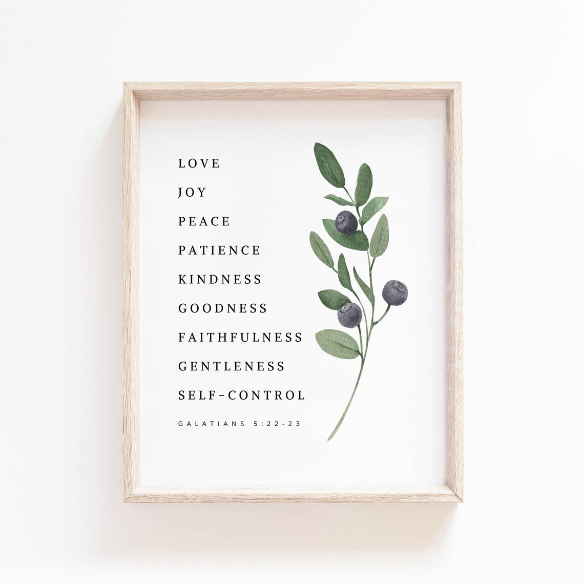 Fruit of the Spirit Scripture Botanical Art Print - Image 3