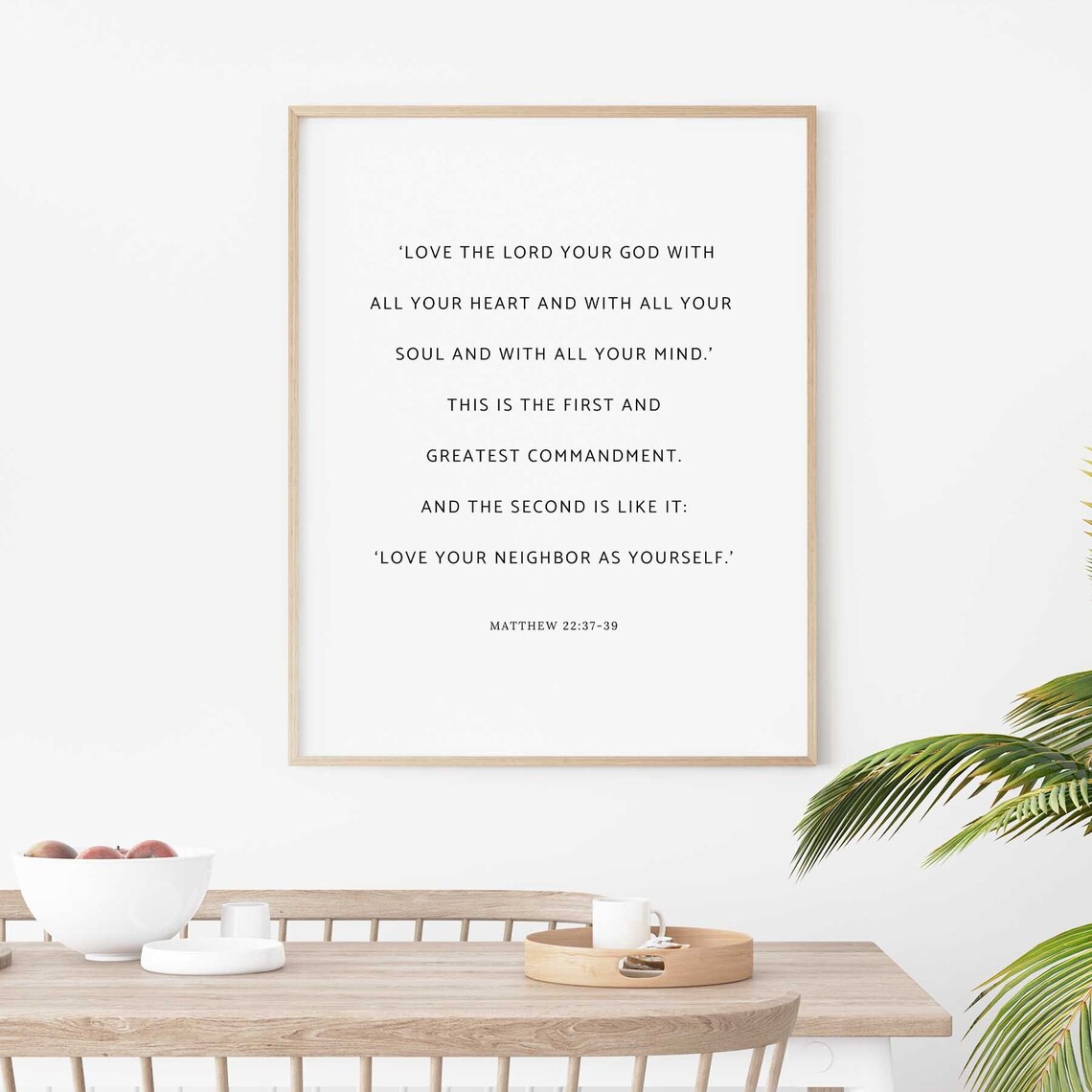 Love The Lord Your God Matthew 22:37-39 Greatest Commandment Poster - Image 2