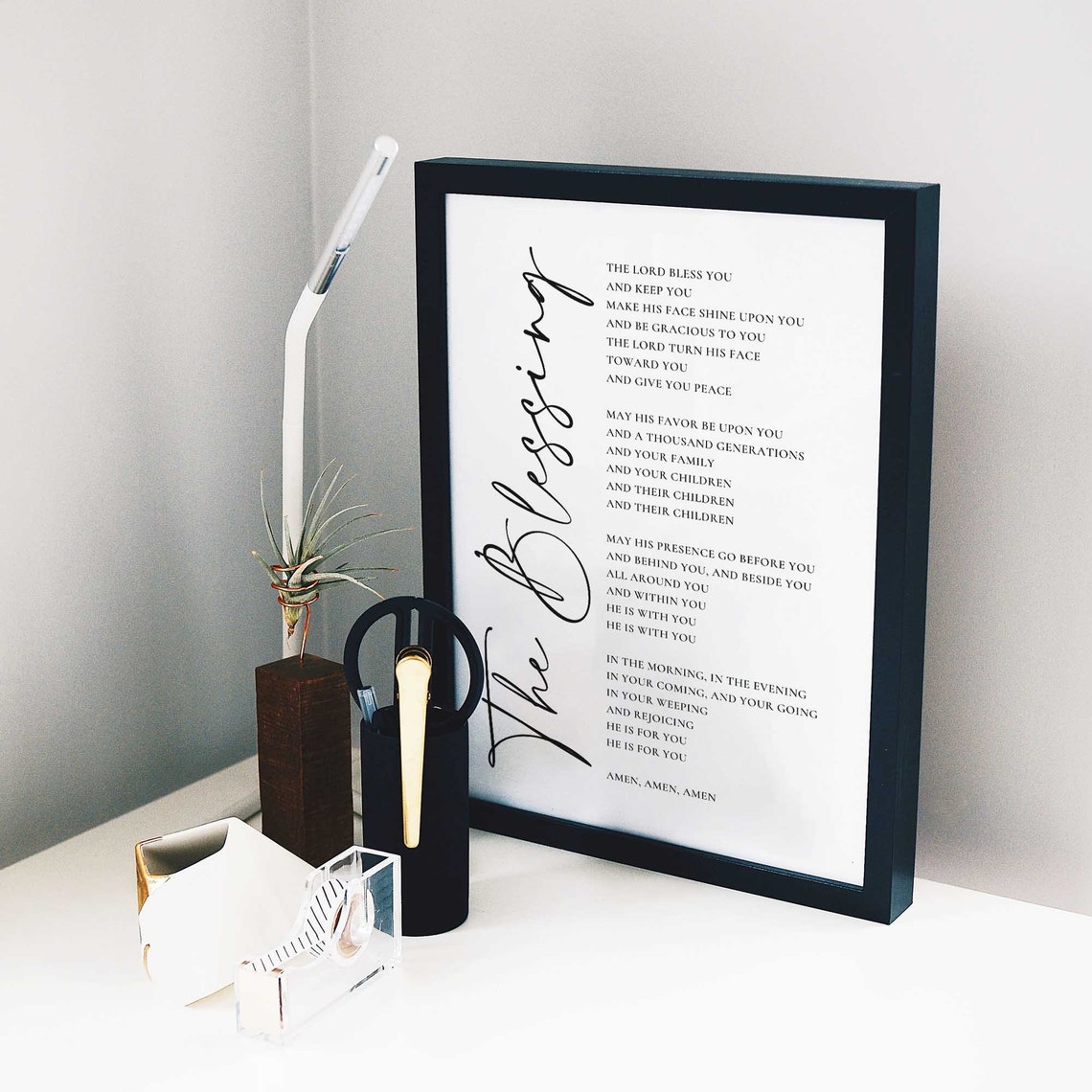 The Blessing, Numbers 6:24-26 Bible Verse Art Print - Image 2