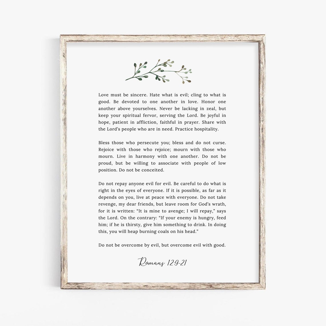 Romans 12:9-21 Botanical Scripture Art Print - Image 2