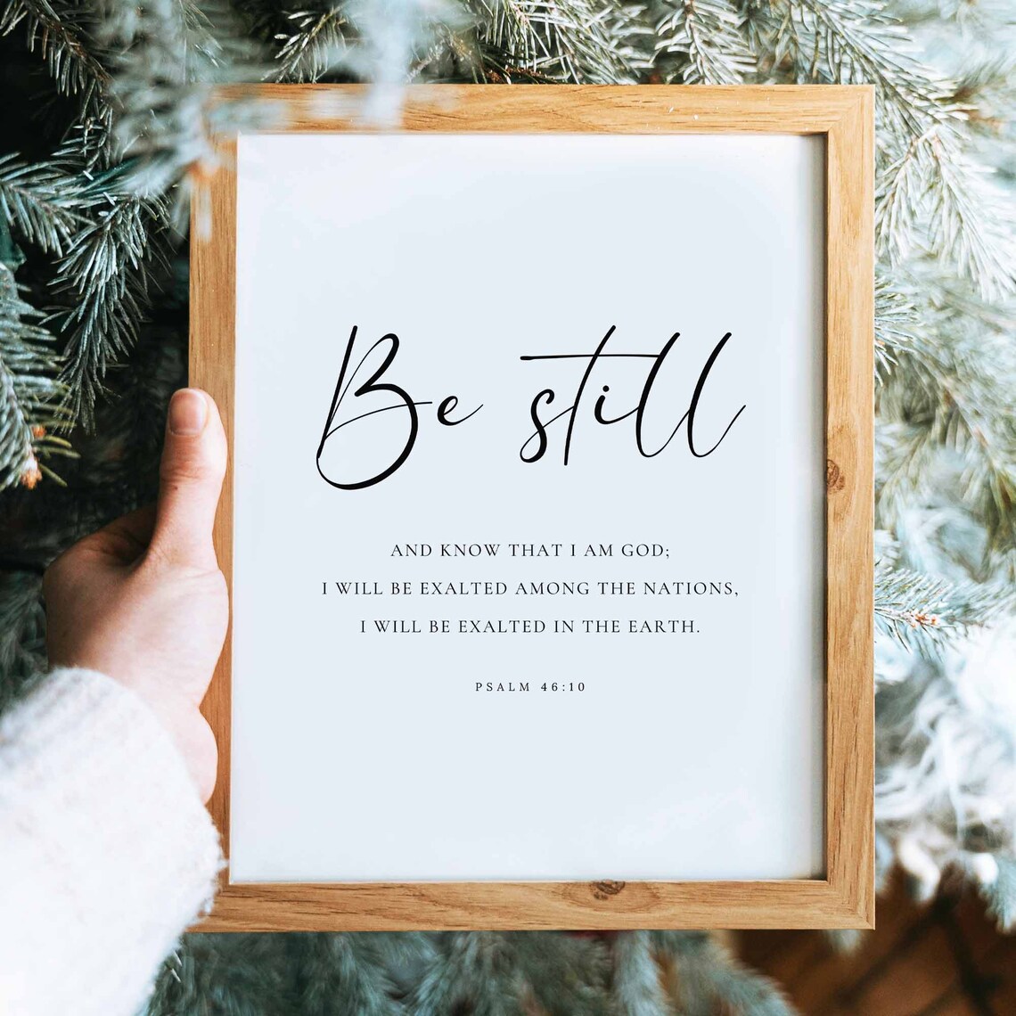 Be Still And Know Psalm 46:10 Minimalist Scripture Art Print - Image 2