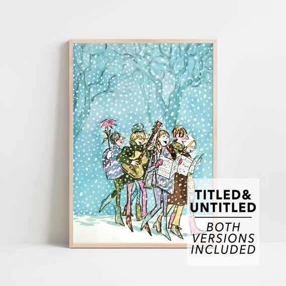 The New Yorker December 16 1967 Christmas Carolers Singing in Snow Poster