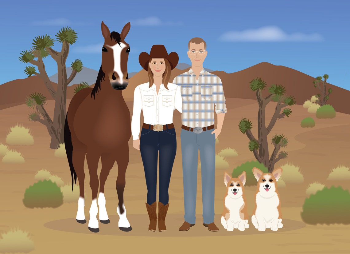 Custom Family Portrait, Christmas Gift - Image 5