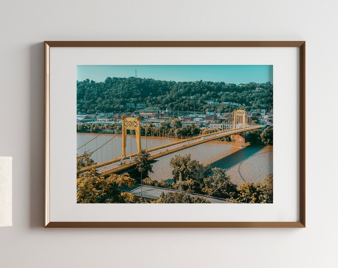 Pittsburgh Bridge Print Pennsylvania Cityscape Poster
