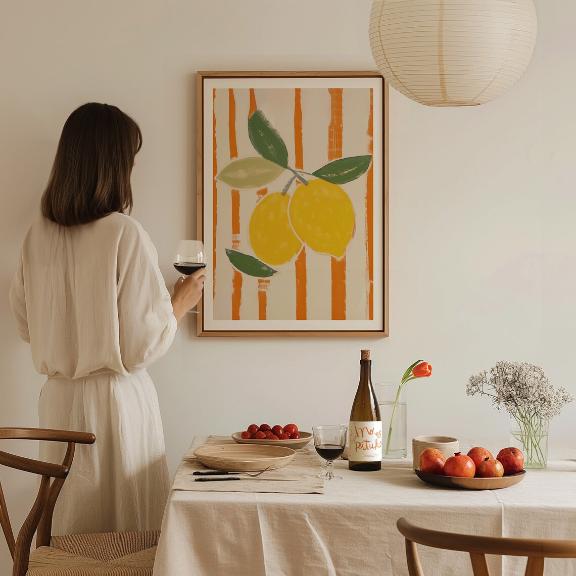 Lemons Art Print, Modern Kitchen Wall Decor - Image 4