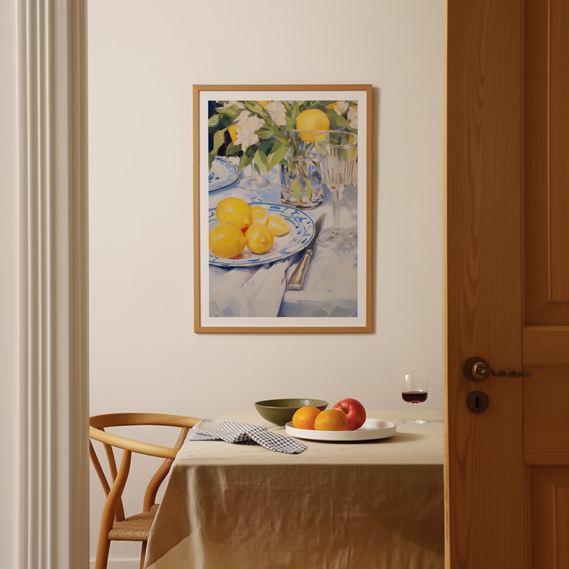 Mediterranean Still Life Art Print, Modern Kitchen Decor - Image 3