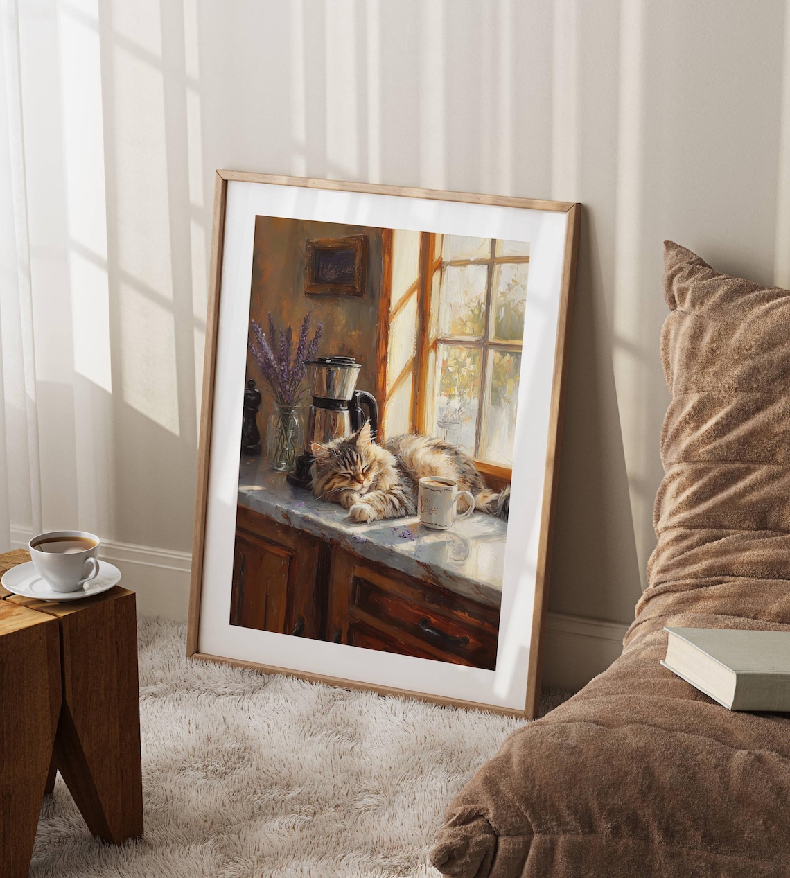 Tabby Cat Coffee Bar Kitchen Decor Poster Print - Image 6