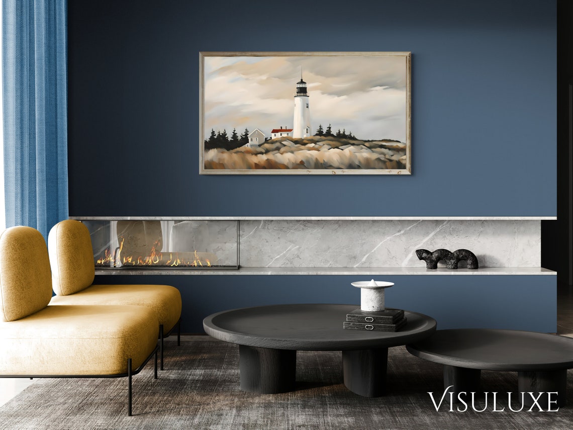Maine Lighthouse Oil Painting Frame Tv Art Tv Art Lighthouse Screensaver Tv Art Maine Lighthouse Artwork Tv 169 Ar - Image 4