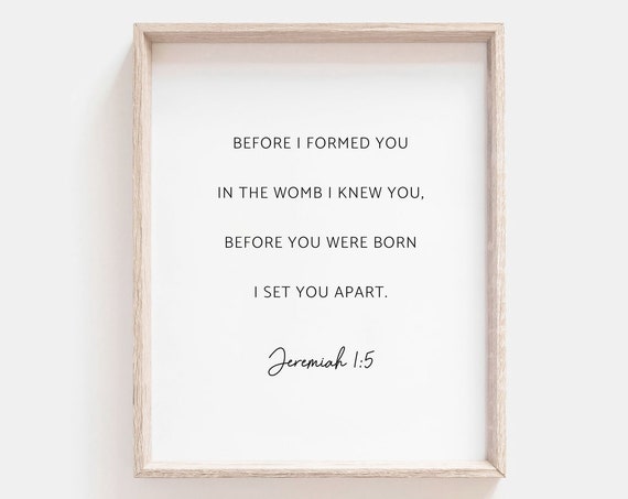 Jeremiah 15 Nursery Scripture, Minimalist Art Print