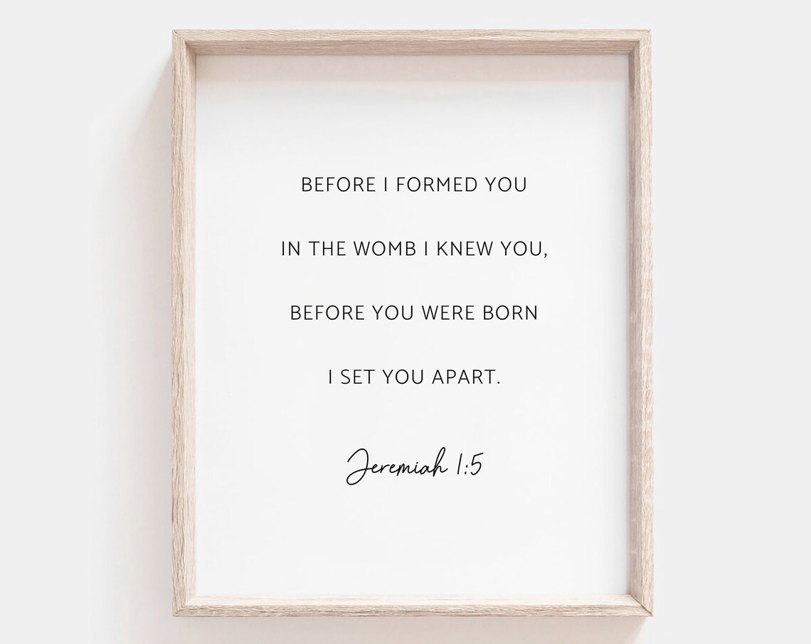Jeremiah 15 Nursery Scripture, Minimalist Art Print