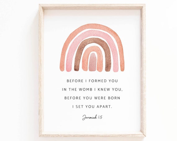Jeremiah 15 Scripture Art Print, Nursery Decor
