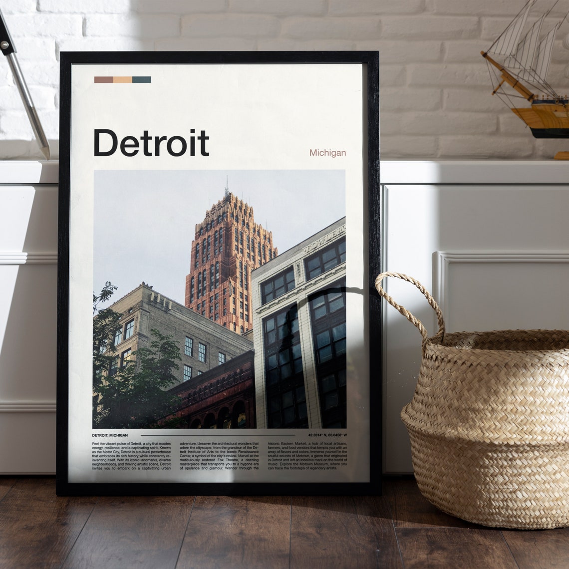 Detroit Print Detroit Poster Detroit Wall Art Detroit Art Print Detroit Photo - Image 4