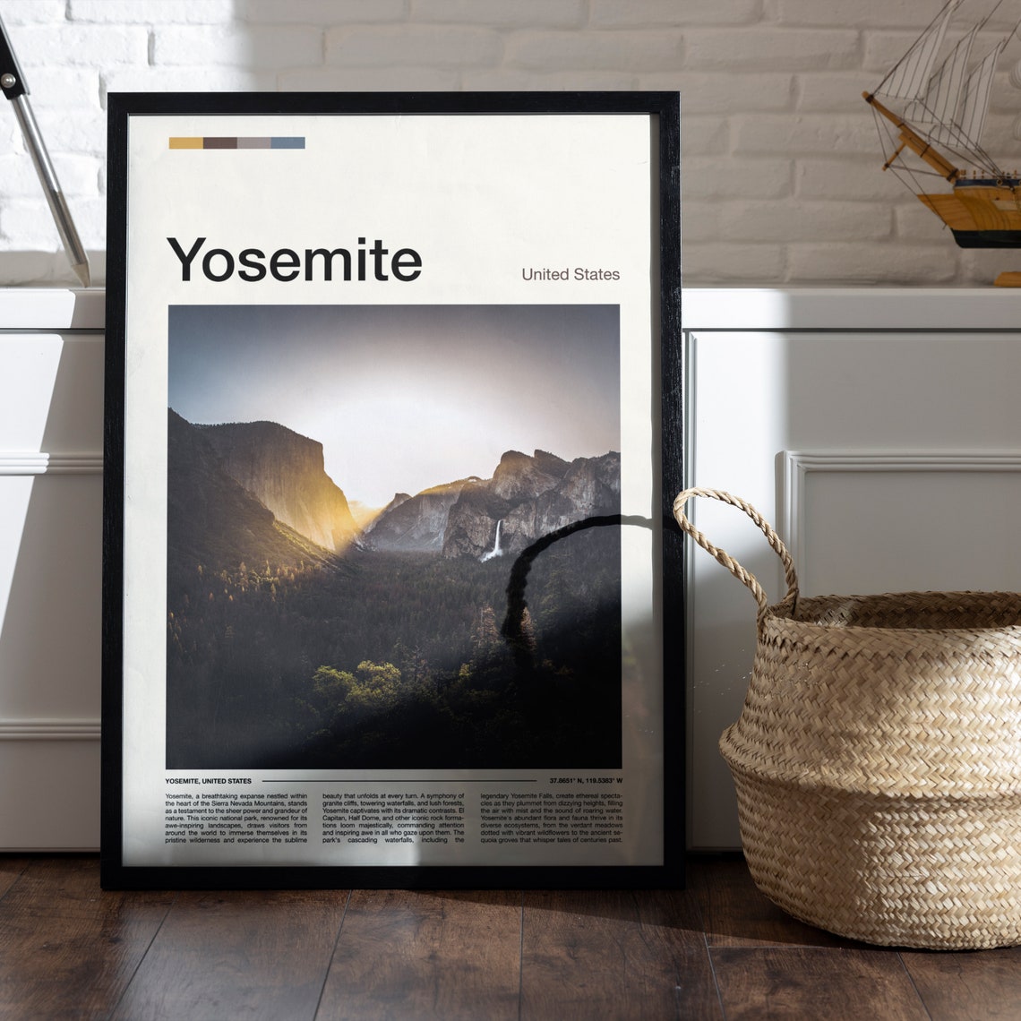 Yosemite National Park Tunnel View Sunset Granite Cliffs Travel Poster - Image 4