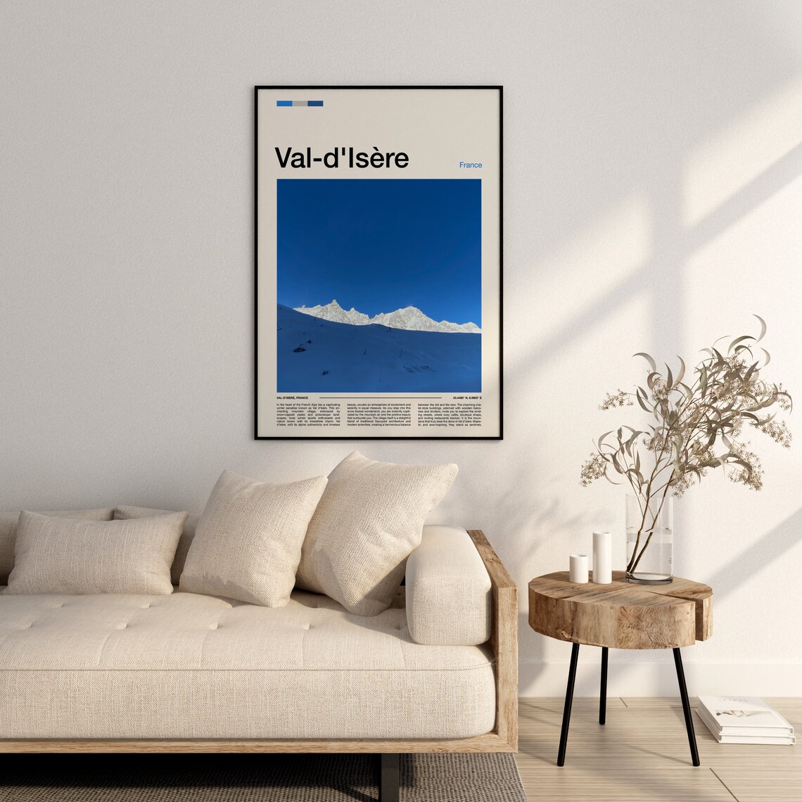 Val d'Isère France Pristine Snowy Ridge Deep Blue Alpine Sky Poster - Image 3