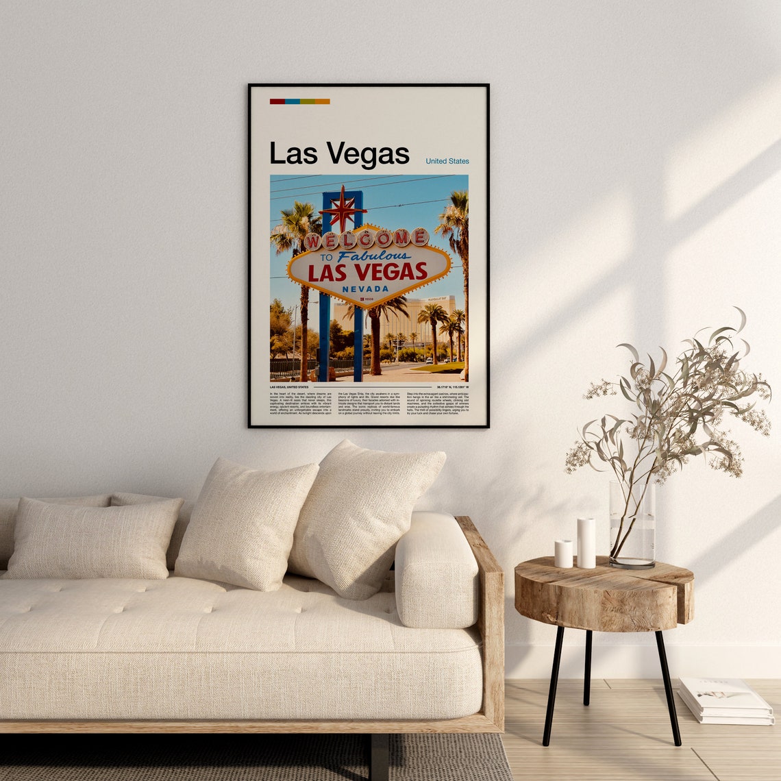 Las Vegas Print Las Vegas Poster Las Vegas Wall Art Las Vegas Art Print Las Vegas Photo - Image 3