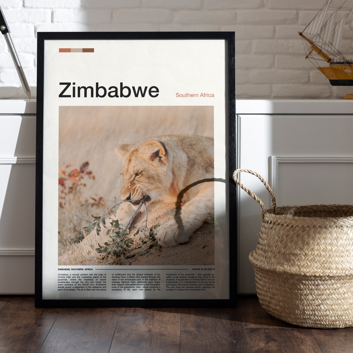 Zimbabwe Print Zimbabwe Poster Zimbabwe Wall Art Zimbabwe Art Print Zimbabwe Photo Travel Poster Traveler Christmas Gift - Image 5