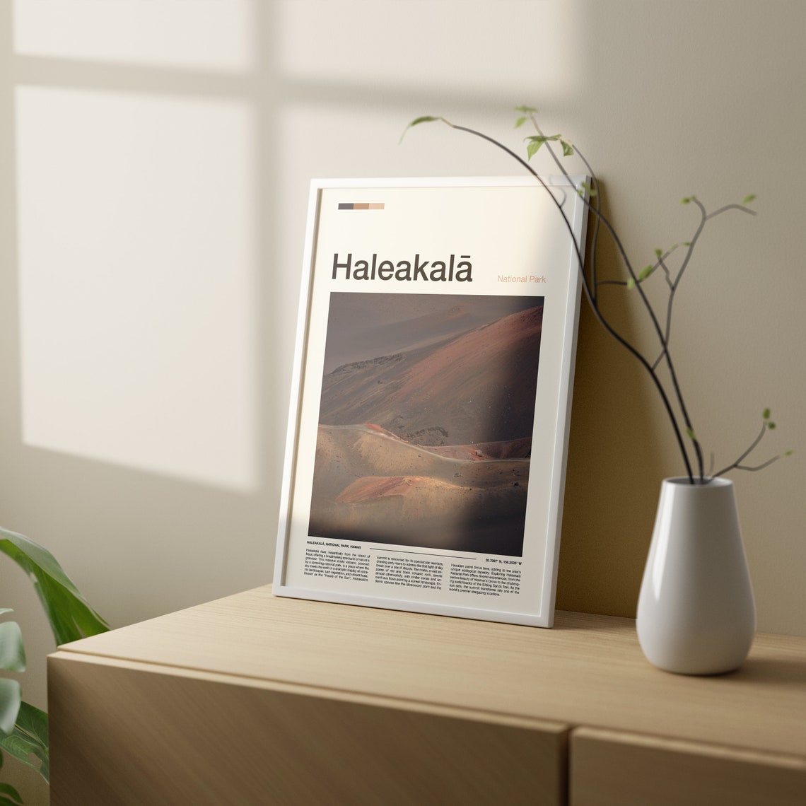 Haleakala Hawaii Red Volcanic Hills Desert Landscape Photo Poster - Image 2