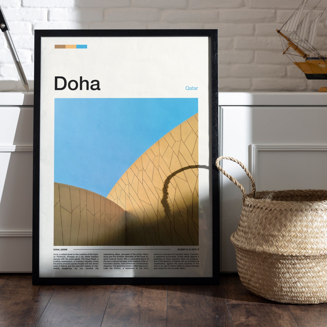Doha Qatar National Museum Desert Rose Architecture Photography Poster - Image 5