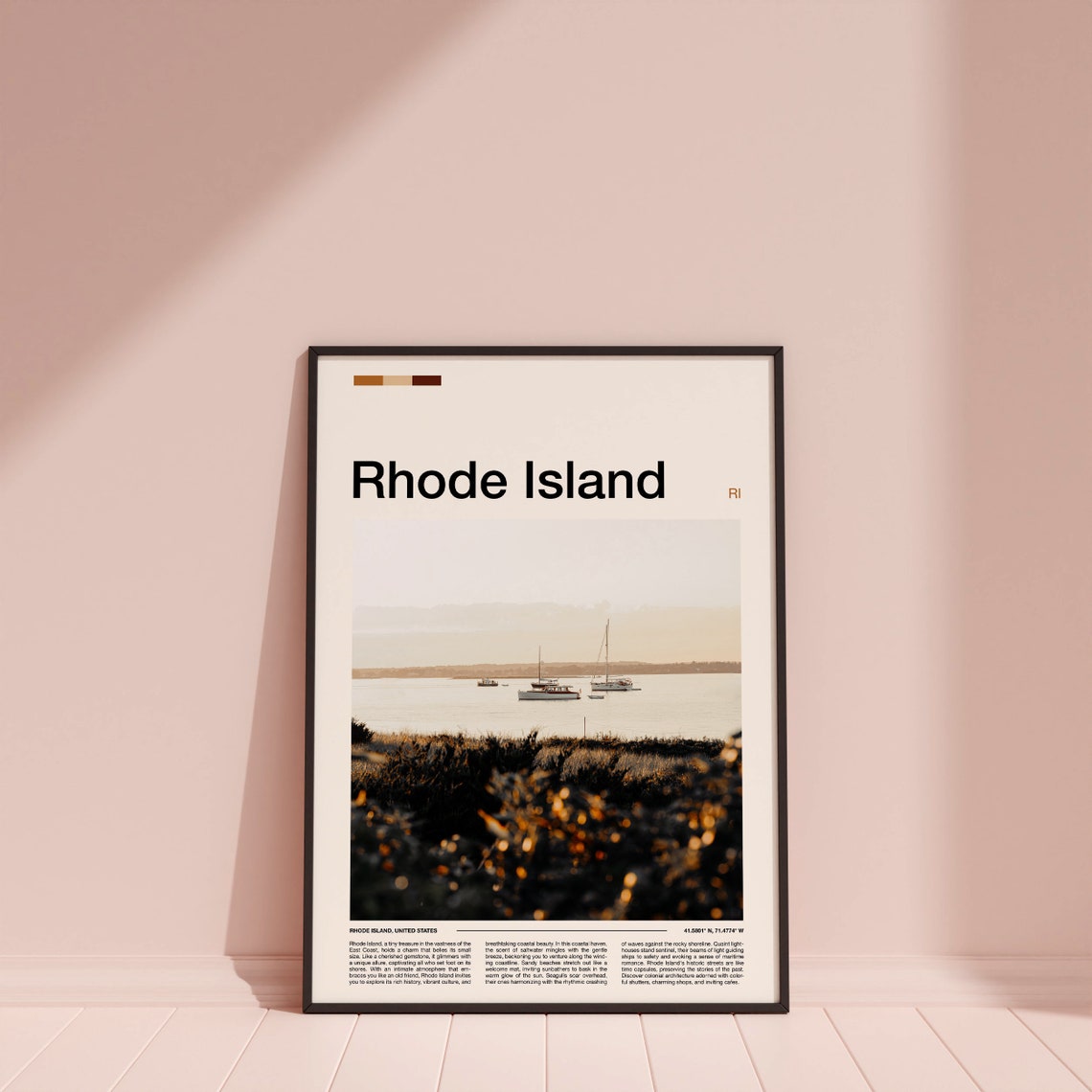 Rhode Island Sailboats at Golden Hour Harbor Bokeh Photography Poster - Image 4