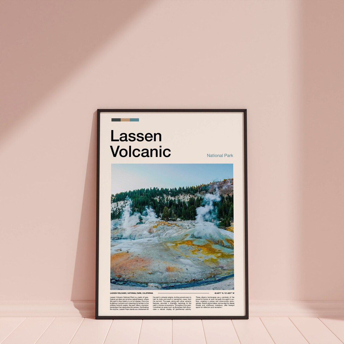 Lassen Volcanic California National Park Steaming Fumaroles Photo Poster - Image 4