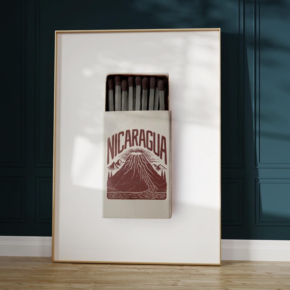Nicaragua Matchbox Print Nicaragua Print Nicaragua Poster Nicaragua Wall Art Nicaragua Art Print Nicaragua Gifts - Image 5