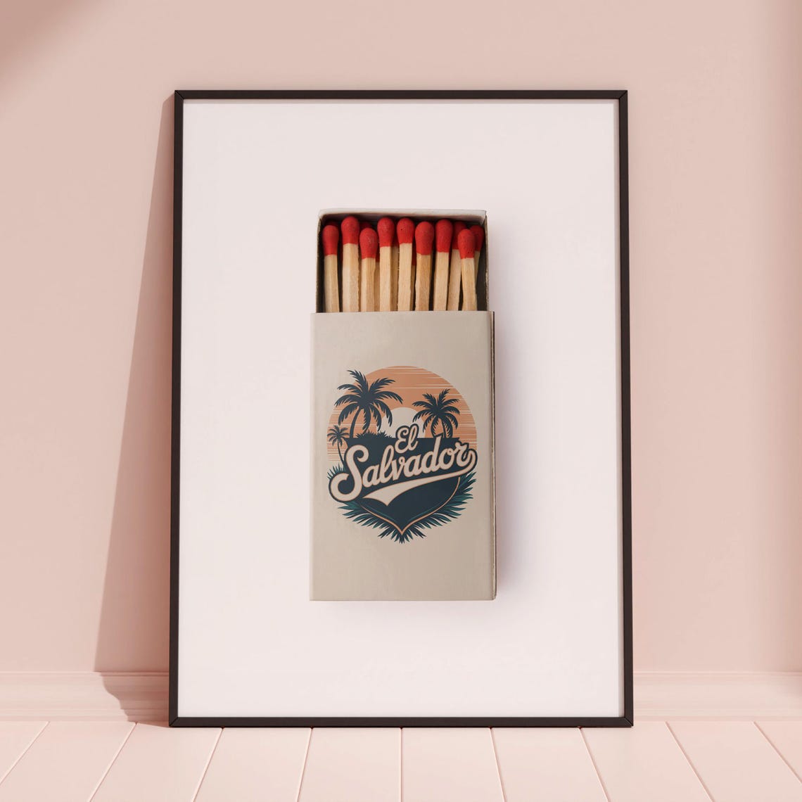 El Salvador Matchbox Print El Salvador Print El Salvador Poster El Salvador Wall Art El Salvador Art Print El Salvador Gifts - Image 3