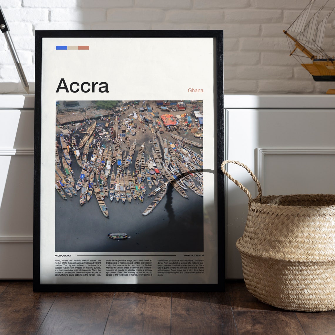 Accra Print Accra Poster Accra Wall Art Ghana Art Print Accra Photo Travel Poster Traveler Gift Travel Lover Christmas Gift - Image 5