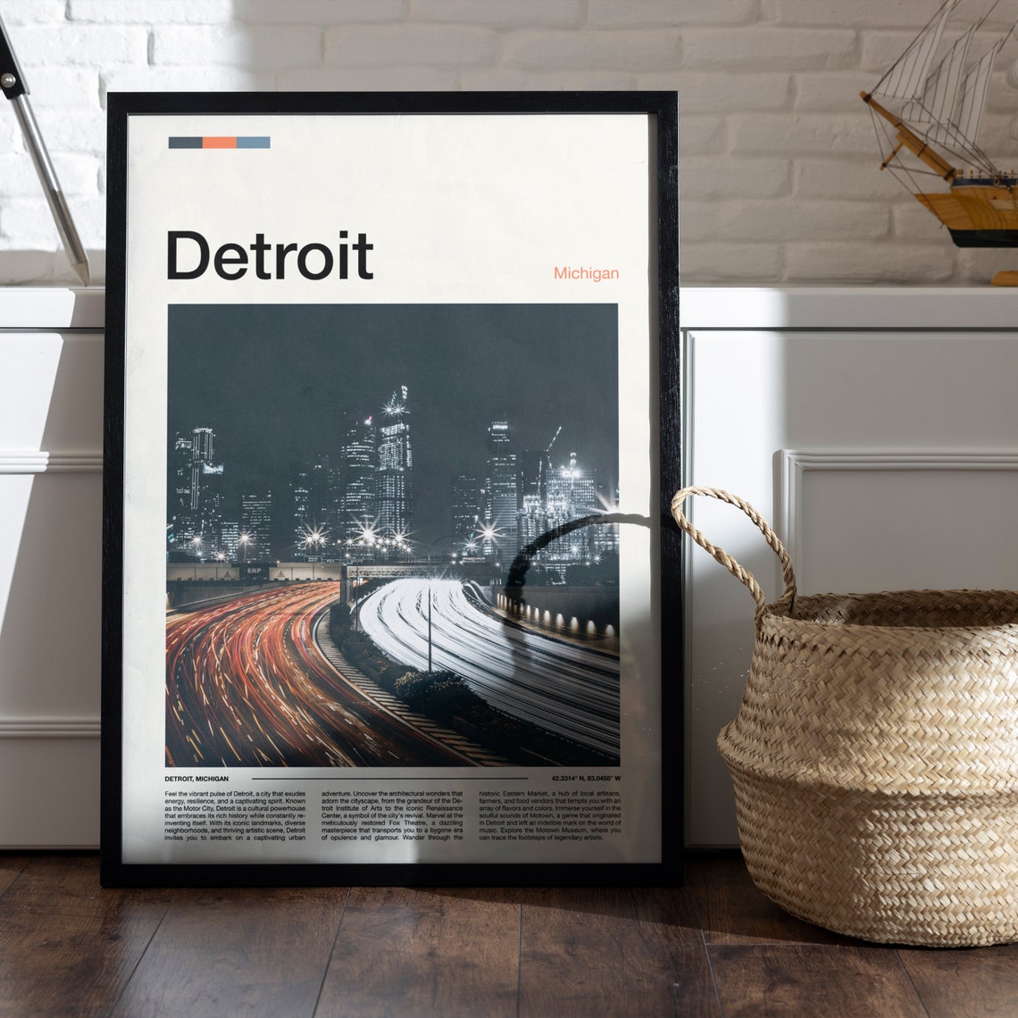 Detroit Print Detroit Poster Detroit Wall Art Detroit Art Print Detroit Photo - Image 4