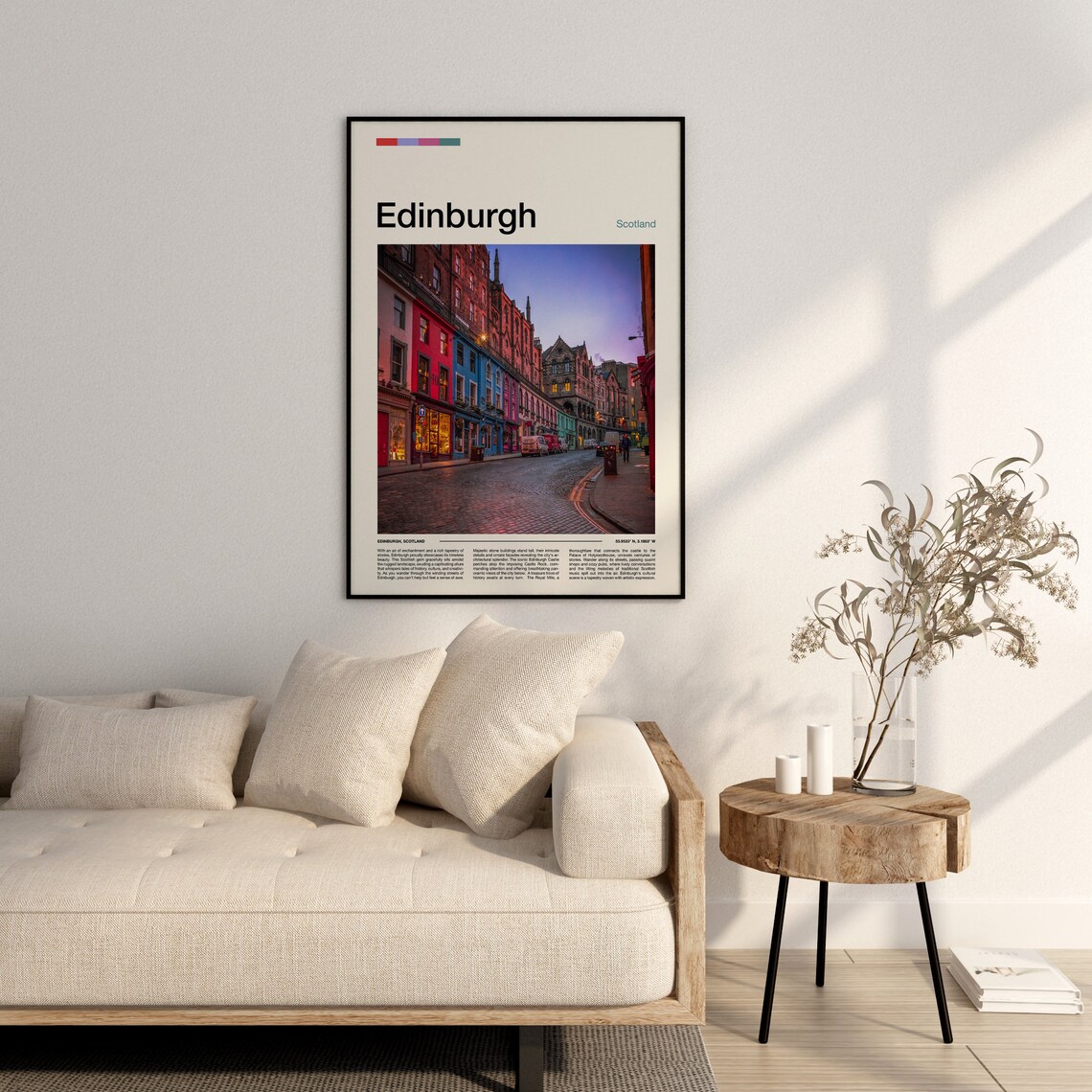 Edinburgh Scotland Victoria Street Colorful Shops Old Town Poster - Image 3