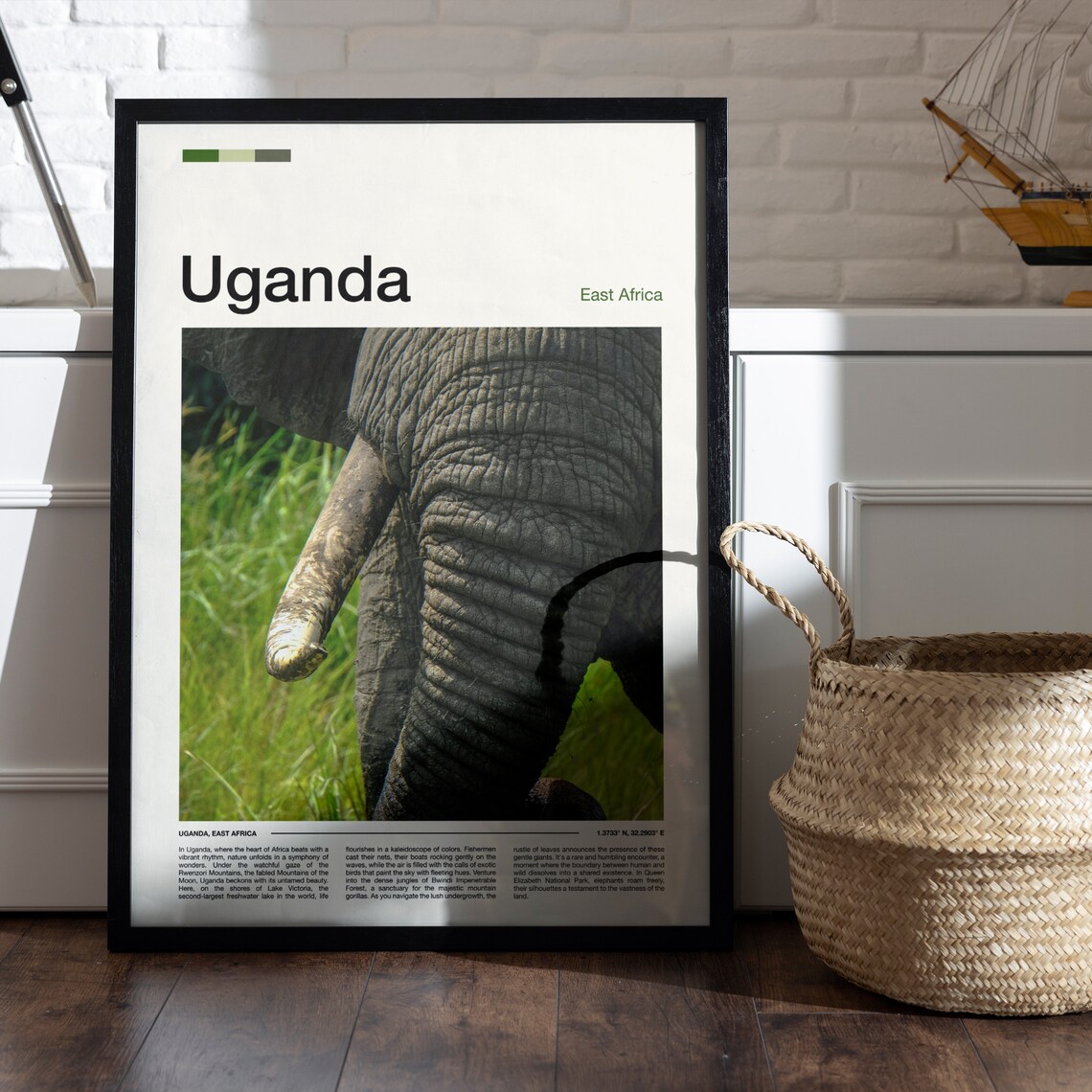 Uganda East Africa Elephant Skin Close Up Wildlife Safari Poster - Image 5