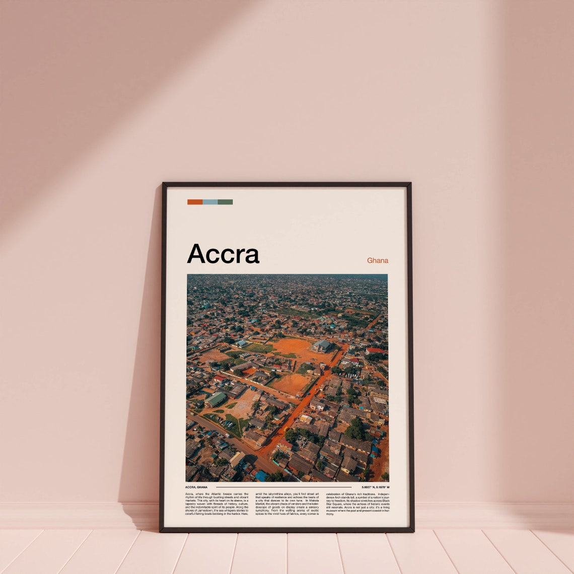 Accra Print Accra Poster Accra Wall Art Ghana Art Print Accra Photo Travel Poster Traveler Gift Travel Lover Christmas Gift - Image 4