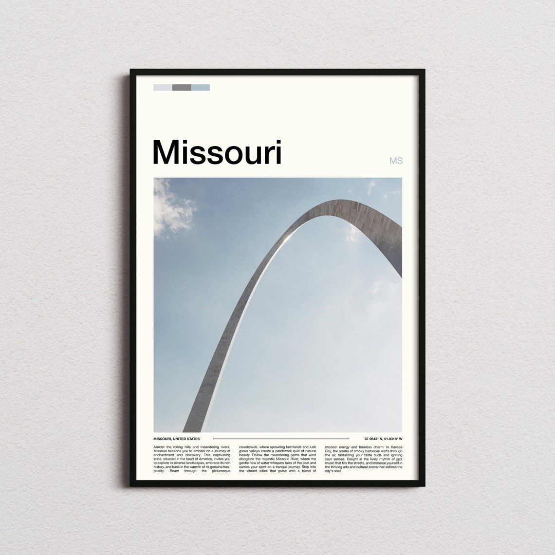 Missouri Print Missouri Poster Missouri Wall Art Missouri Art Print Missouri Photo