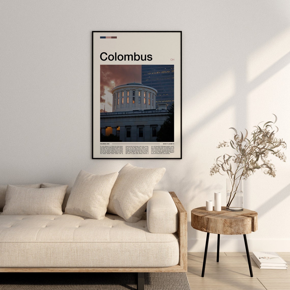 Columbus Ohio Statehouse Dome Capital City Architecture Poster - Image 4