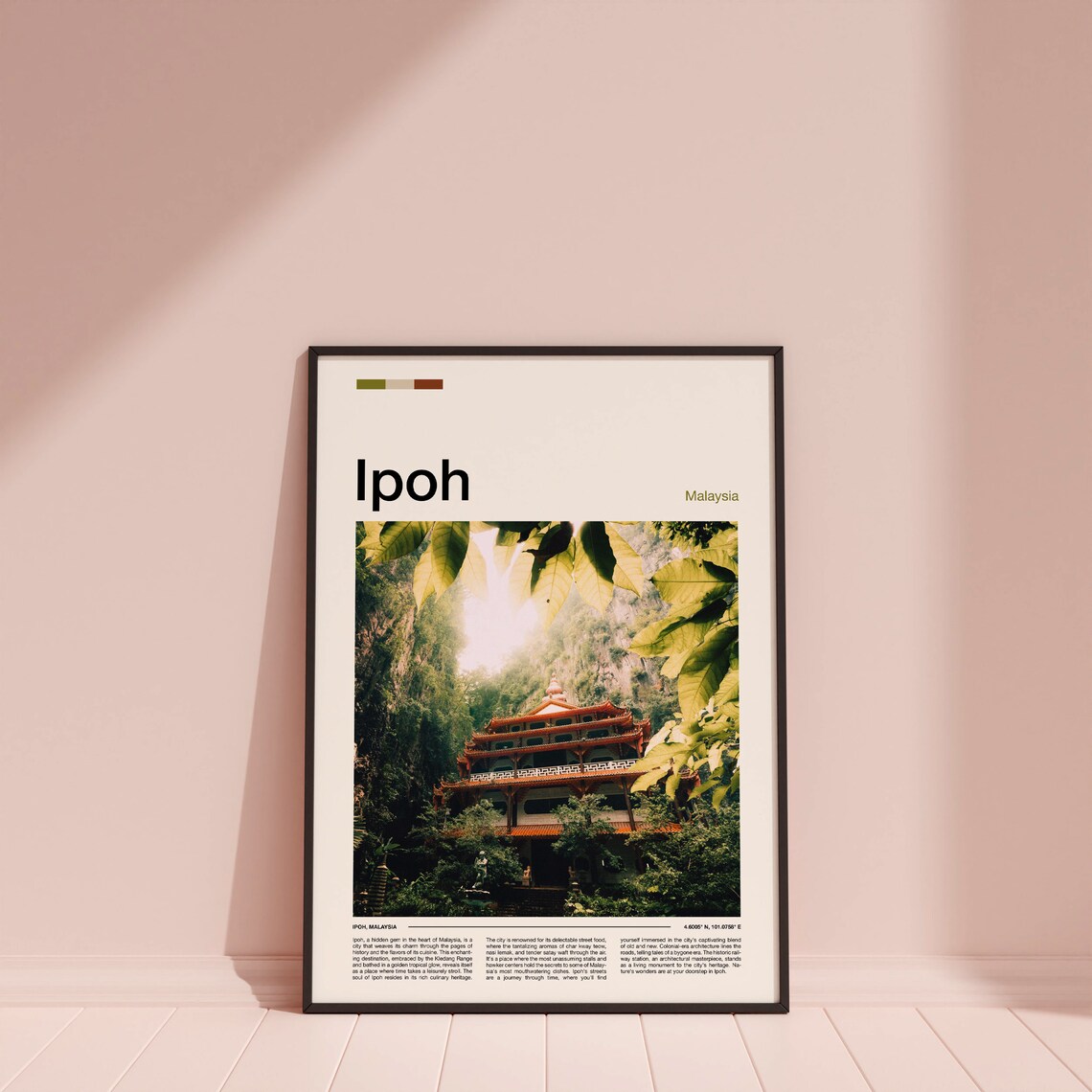 Ipoh Malaysia Chinese Temple Lush Jungle Foliage Heritage Poster - Image 4