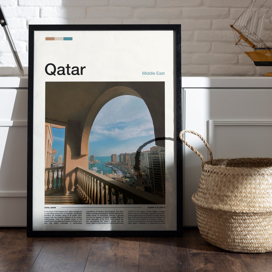 Qatar Print Qatar Poster Qatar Wall Art Qatar Art Print Qatar Photo Traveler Gifts Travel Poster - Image 5