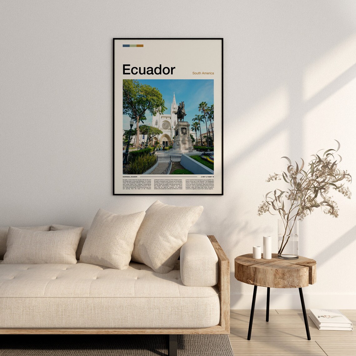 Guayaquil Ecuador Cathedral Plaza City Scene Travel Photo Poster - Image 3