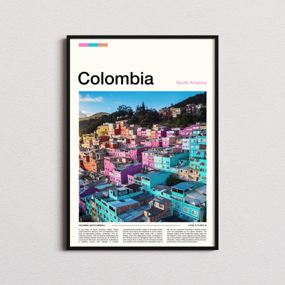 Colombia Print Colombia Poster Colombia Wall Art Colombia Art Print Colombia Photo