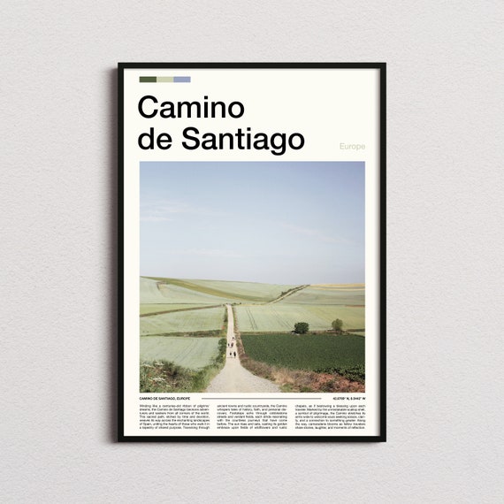 Camino De Santiago Print Camino De Santiago Poster Camino De Santiago Wall Art Camino De Santiago Art Print Camino De Santiago Photo