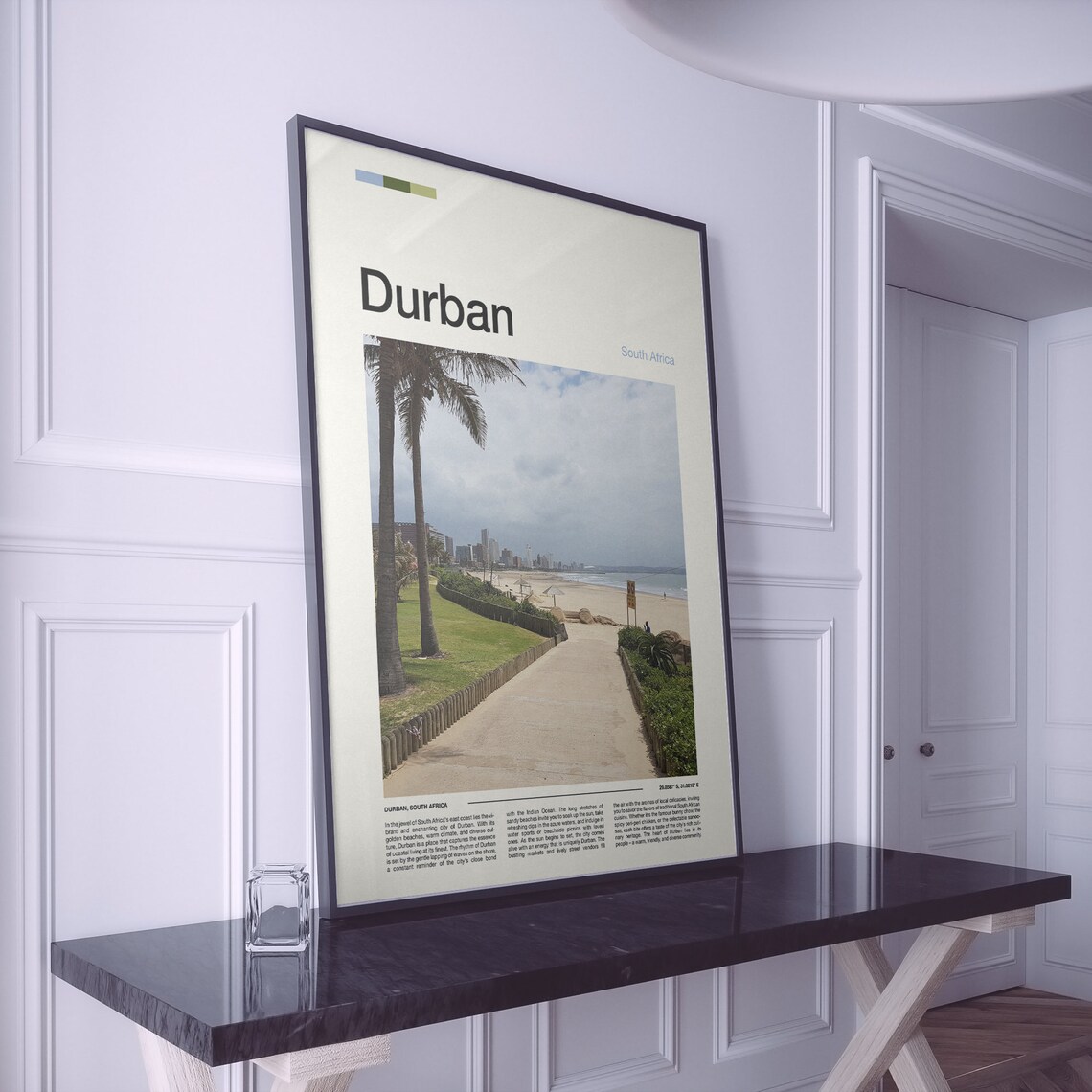 Durban South Africa Beachfront Promenade Minimalist Photo Poster - Image 2