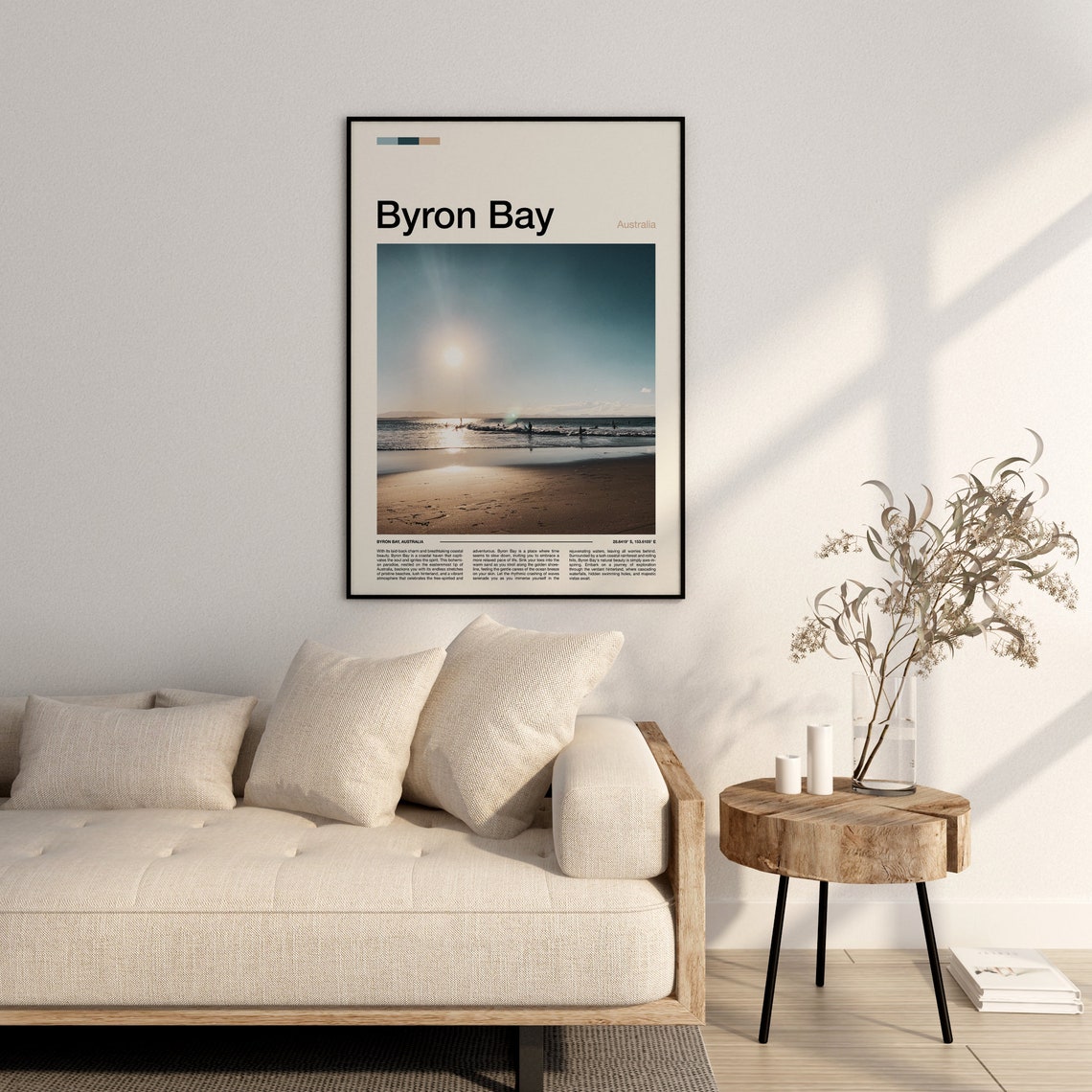 Byron Bay Australia Sunset Surf Beach Coastal Paradise Poster - Image 3