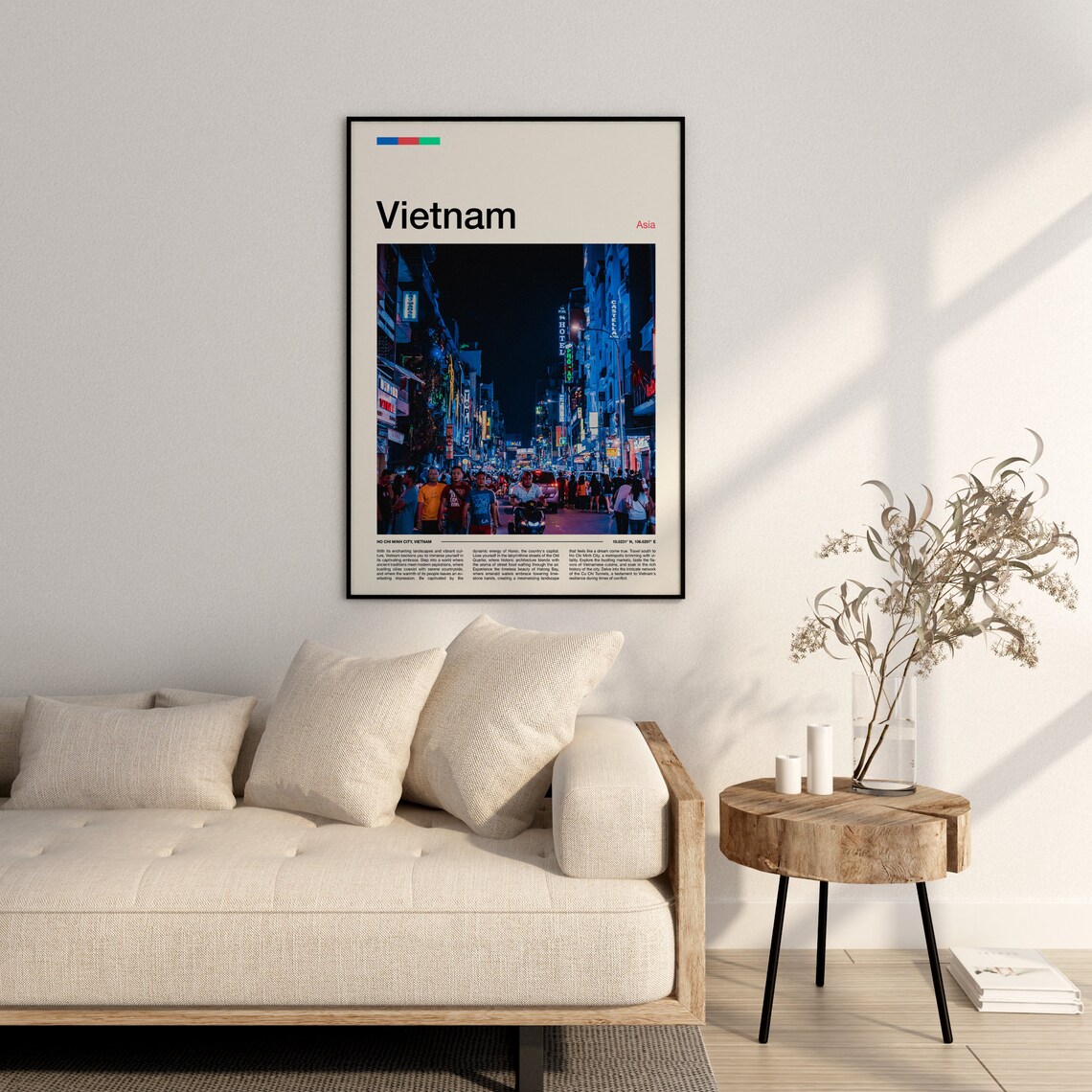 Vietnam Ho Chi Minh City Neon Street Asia Night Cityscape Poster - Image 2